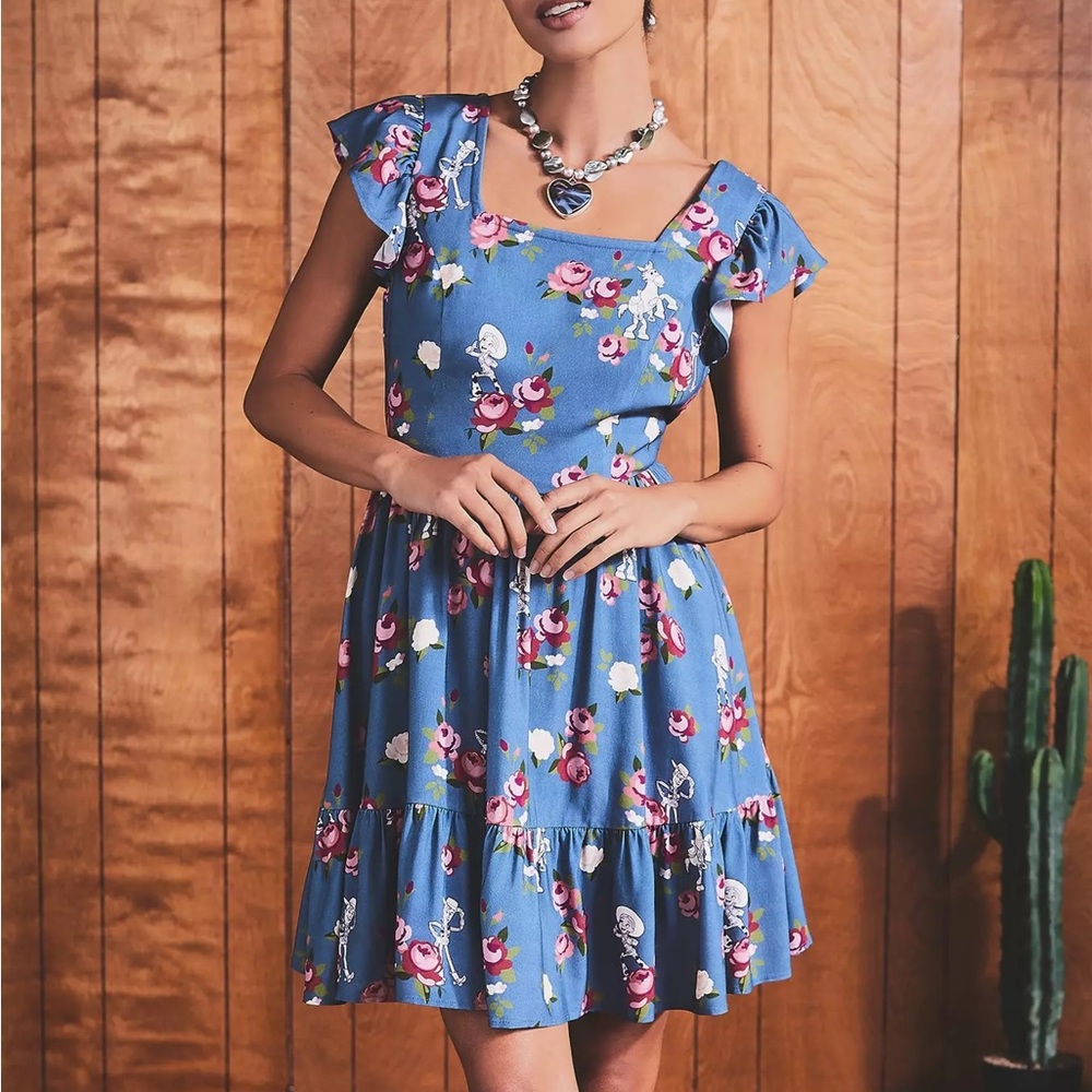 Her Universe ToyStory Blue Floral Mini Dress